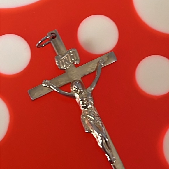 Antique french 1900s pectoral cross crucifix, monk priest catholic cross - Picture 2 of 4